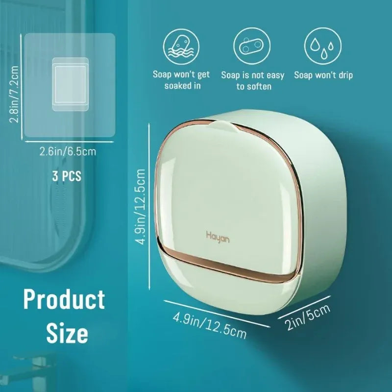 Light Green | Self-Adhesive Wall-Mounted Luxury Soap Holder YMDS