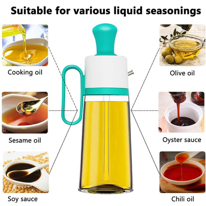 3 in 1 Oil Dispenser Bottle for Kitchen with Brush Glass Spray Bottle 550ml ARDS