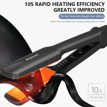 Kemei KM-329 Professional Hair Straightener With Temperature Control- For Women ARDS