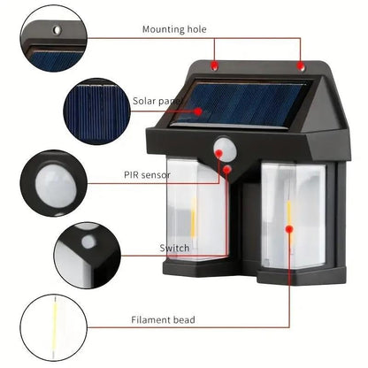Double Head Antique Solar Sensor Wall Lamp ARDS