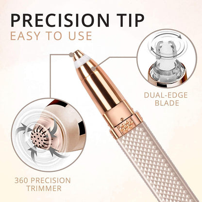 Rechargeable 2 in 1 Hair Remover Trimmer For Women