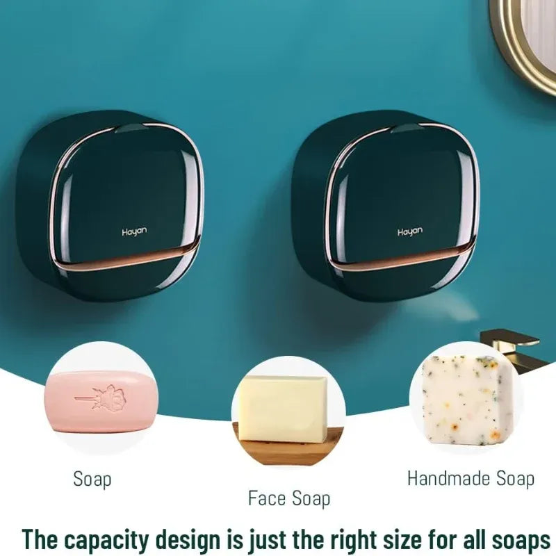 Dark Green | Self-Adhesive Wall-Mounted Luxury Soap Holder YMDS