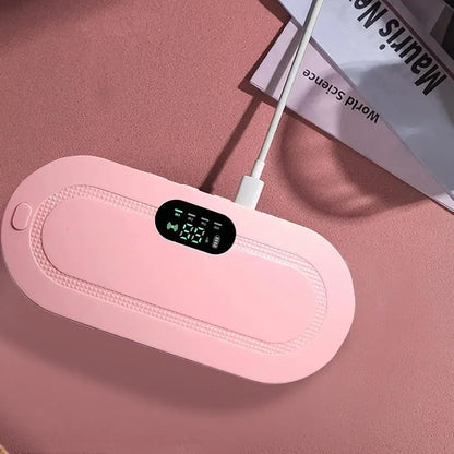 Electric Period Cramp Massager Vibrator Heating Belt for Menstrual Relief Pain Waist Stomach Warming Women