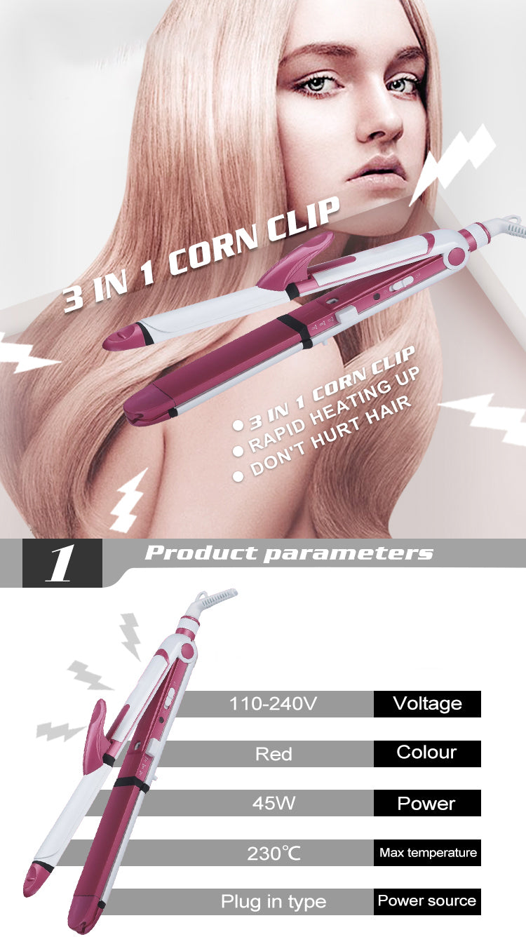 Shinon SH-8088 3 In 1 Professional Electric Hair Straightener
