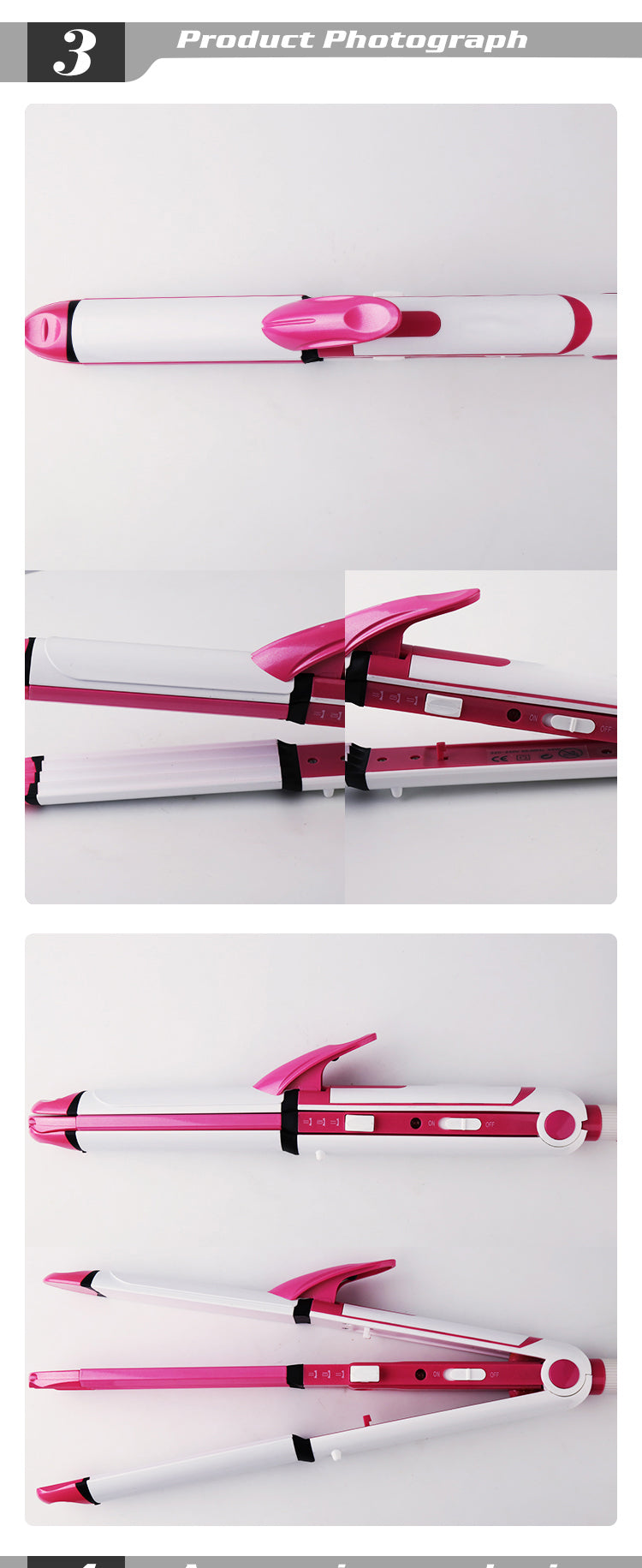 Shinon SH-8088 3 In 1 Professional Electric Hair Straightener