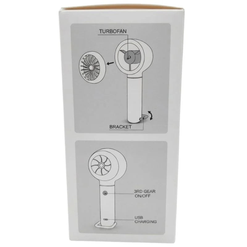 Turbo Fan Rechargeable Mini Cooling Fan YMDS