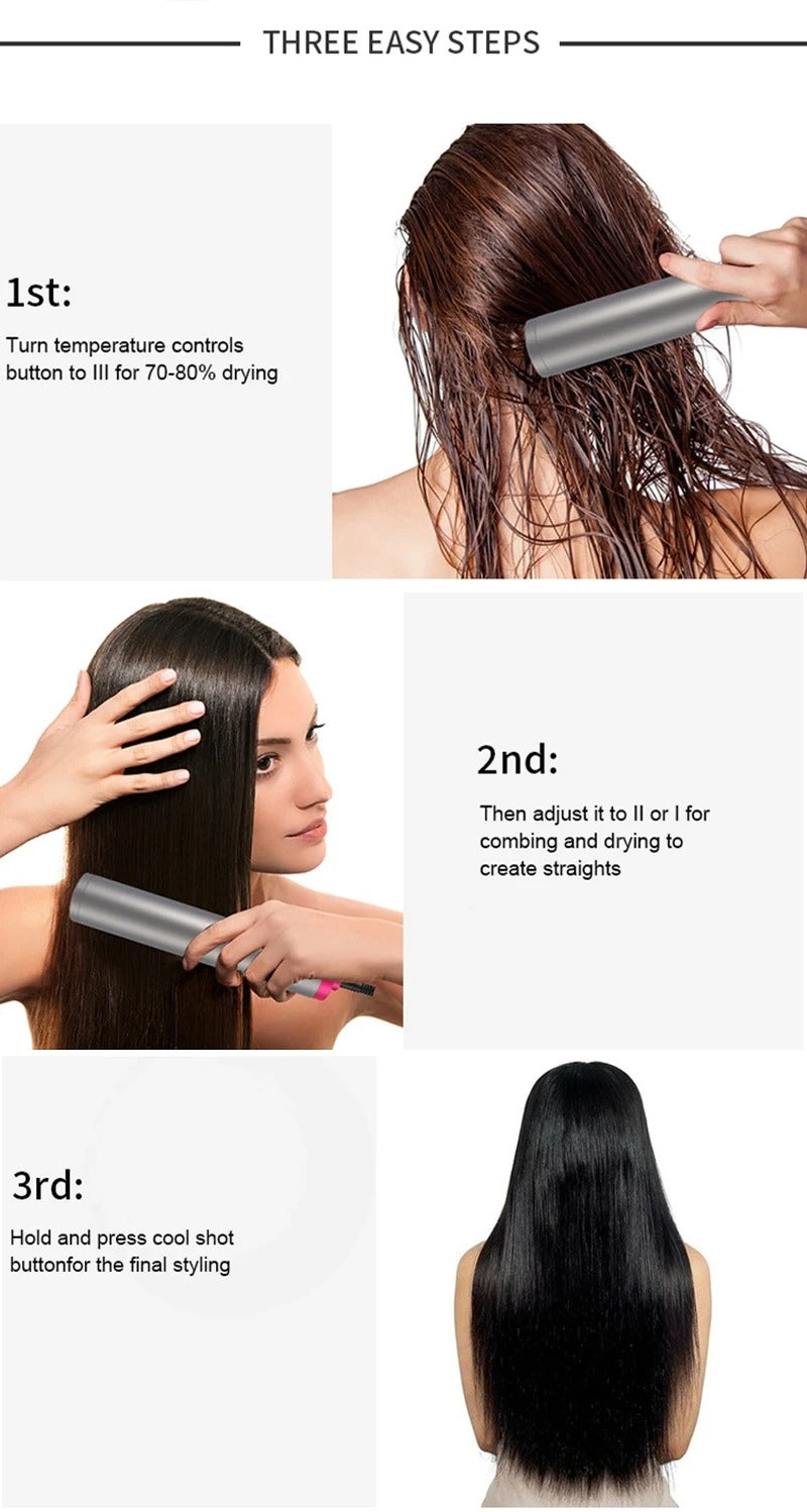 One Step Multifunctional Hot Air Comb Straight