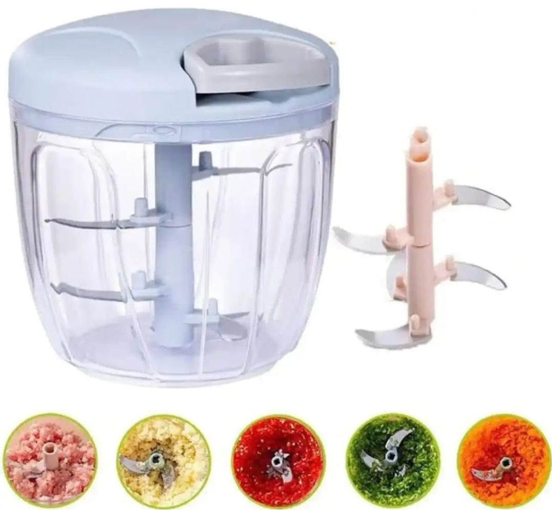 5 Blades Manual Vegetable Chopper Cutter Hand Pull Food Chopper ARDS