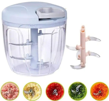 5 Blades Manual Vegetable Chopper Cutter Hand Pull Food Chopper ARDS