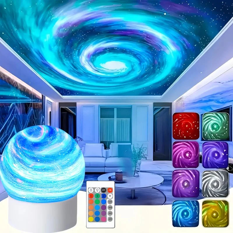 2-in-1 Ocean Wave Projector Light &amp; Northern Aurora Lamp YMDS