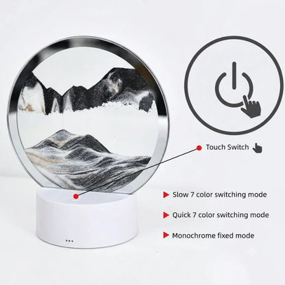 3D Moving Sand Art LED Lamp