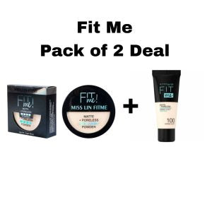 Fit me 2-in-1 Face Powder & BB Tube Makeup Deal for Girls & Women HHC