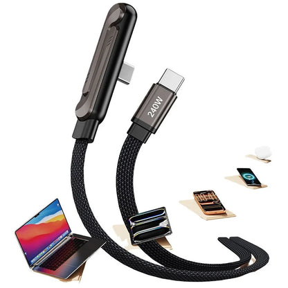 USB-C Fast Charging Cable with Foldable Phone Stand