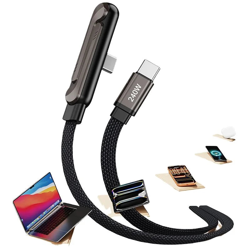 USB-C Fast Charging Cable with Foldable Phone Stand YMDS