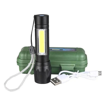 Metal COB Flashlight Torch