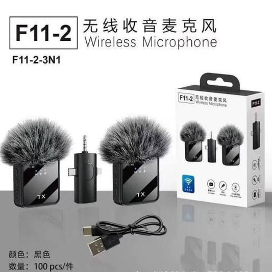 F11 Double MIC ANC + ECHO Mode with Wind Muff Cover. (TypeC + iPhone + Android) ARDS