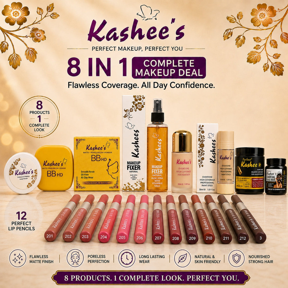 Kashee's All In 1 Deal Pack Of 8 HHC