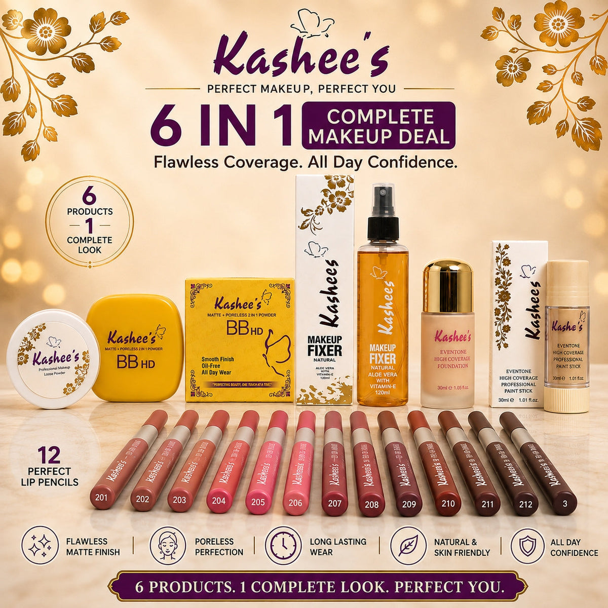 Kashee's 6 In 1 Deal, Pack Of 6B HHC