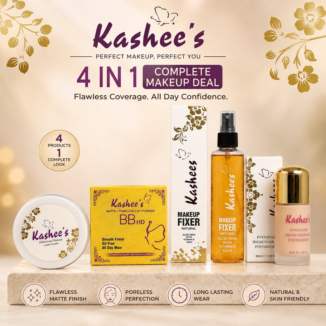 Kashee's 4 In 1 Deal, Pack Of 4 HHC