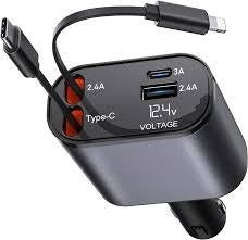 120w Voltage Show Car Charger with Cable TypeC and iPhone. Rida's Collection