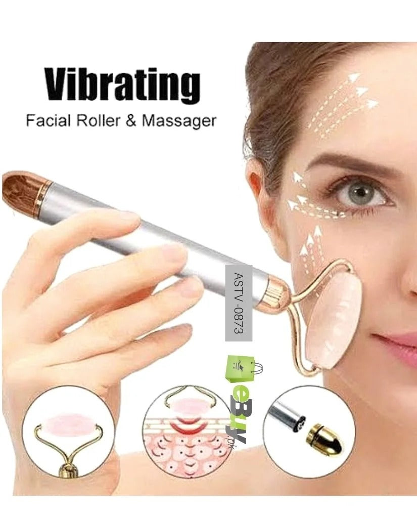 2 in 1 Facial Roller Micro Shaking Trembling Facial Roller Massager