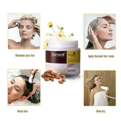 Karseell Hair Mask Collagen Treatment Natural Argan Oil Coconut conditioner 500gm