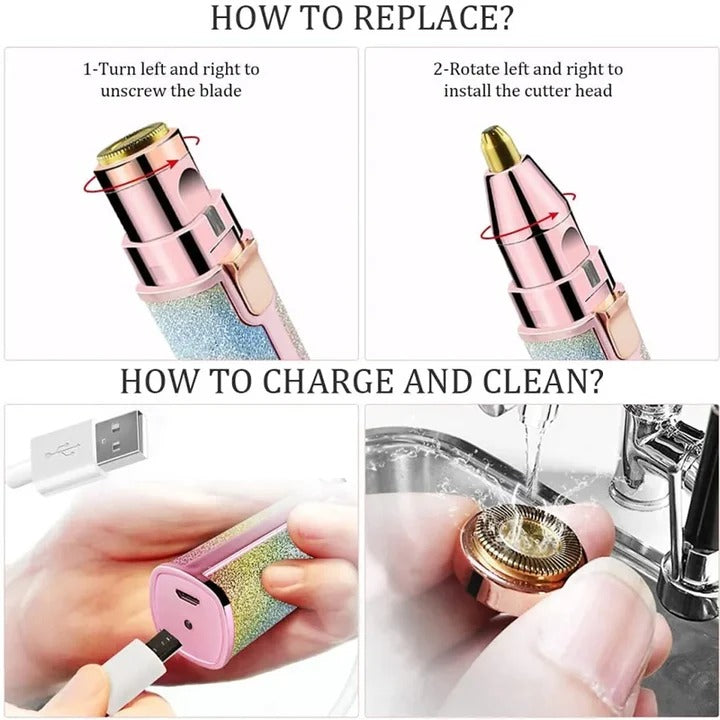 2in1 Electric Eyebrow Trimmer and Shaver