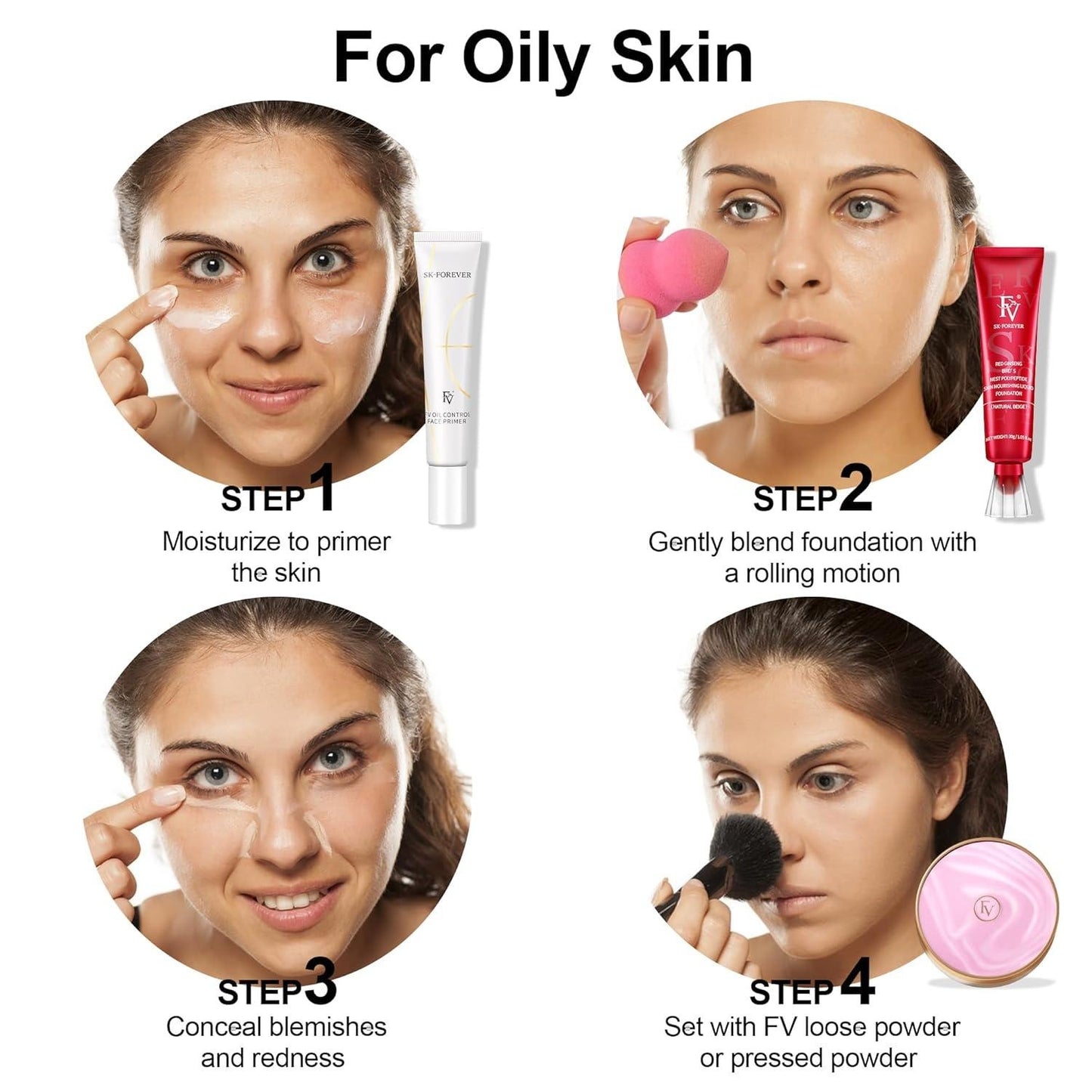 FV Liquid Foundation Oil control Waterproof Hydrating Makeup Base Cream