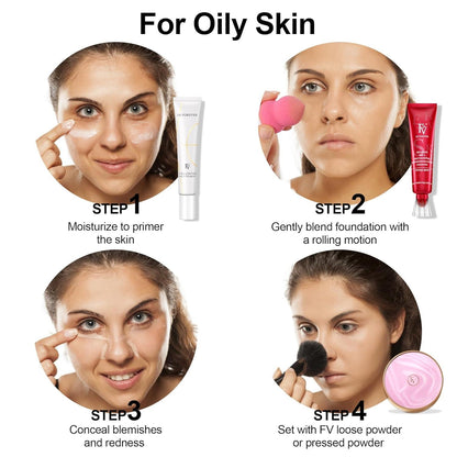 FV Liquid Foundation Oil control Waterproof Hydrating Makeup Base Cream
