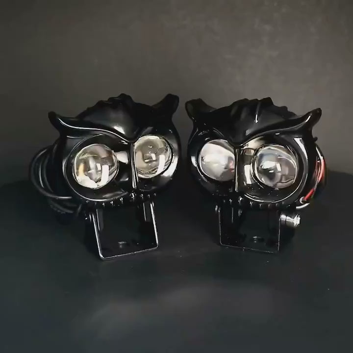 Universal Owl Fog Light & 4 Owl Indicator Set for 70CC, 125CC, and Universal Motorcycles