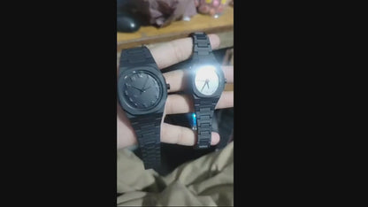 Black Aura Couple Watch – Elegant Matching Watches for Men &amp; Women