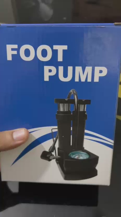 Single Cylinder Foot Air Pump with Pressure Gauge