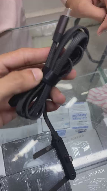 240W 2-in-1 C to C Data Cable with Stand – 1.5 Meter