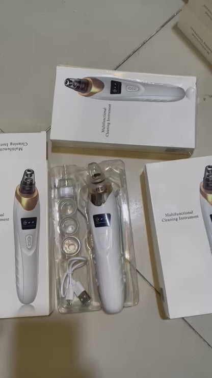 5-in-1 Blackhead Remover Machine – Rechargeable Face Vacuum with 5 Heads