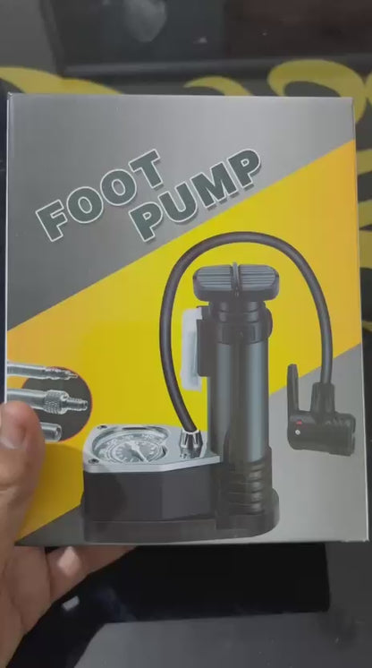 High Pressure Foot Air Pump With Pressure Gauge