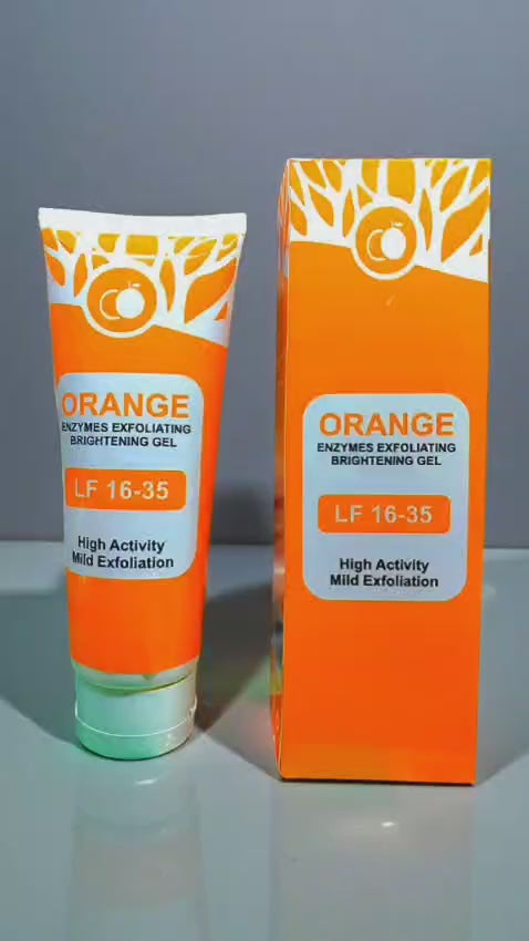 Load video: Orange Enzymes Exfoliating Brightening Gel – LF 16–35