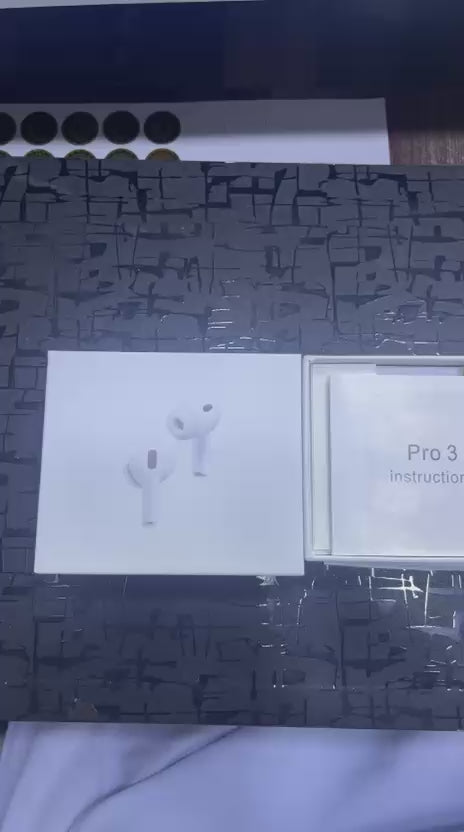 AirPods Pro 3 White Buzzer Wireless Earbuds Bluetooth