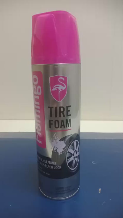 Flamingo Tire Foam Cleaner 650ML – No-Wipe Tire Shine &amp; UV Protection