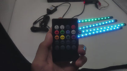 RGB Atmosphere Light for Cars &amp; Bikes – 48 LED Bluetooth App Control