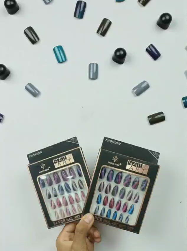 24 Pcs Professional Manicure Artificial Nails