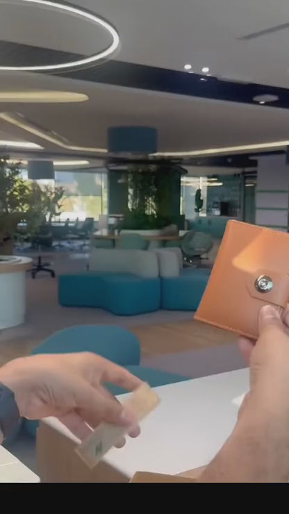 Magnetic Button Card Wallet for Men &amp; Women