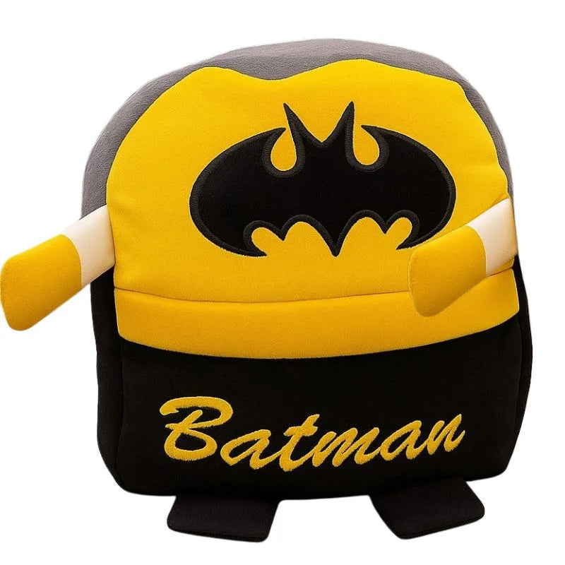 Cute Plush Batman Character Backpack | Stuffed School Bag & Gift for Kids YMDS