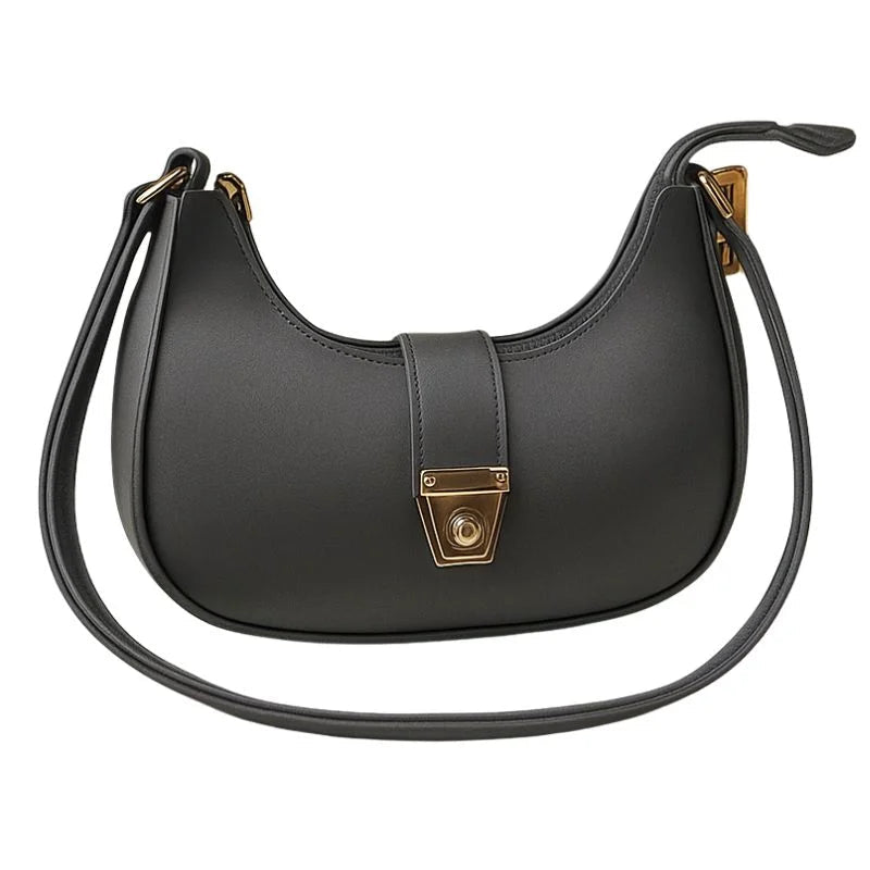 Crescent Luxury Faux Leather Shoulder Bag YMDS