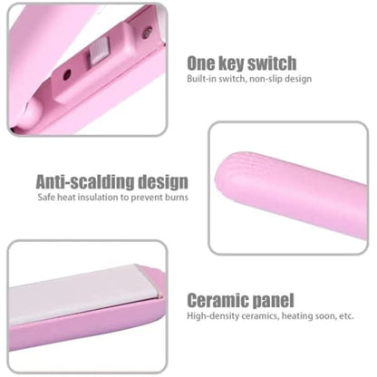 Mini Portable Ceramic Hair Straightener & Curler YMDS