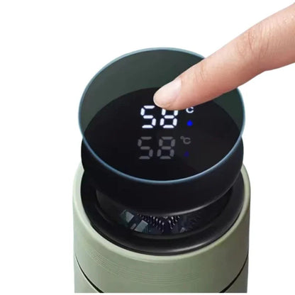 LED Temperature Display Water Bottle Stars Design YMDS