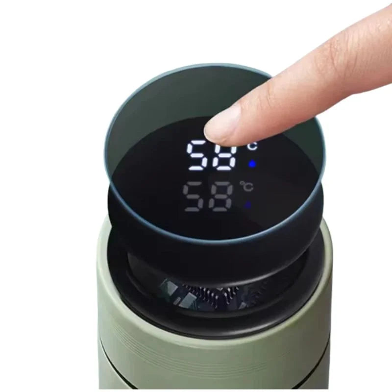 LED Temperature Display Water Bottle Stars Design YMDS