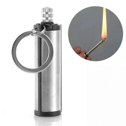Permanent Match Striker Flint Stone Lighter with Keychain YMDS