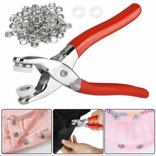 Metal Hand Press Tich Button Fixer Machine with 25 Snap Buttons YMDS