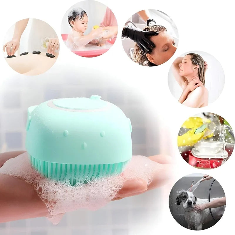 Soft Silicone Bath Brush with Hooks YMDS