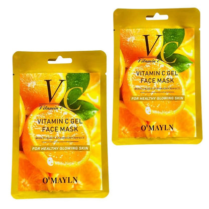 Pack of 2 | O’Mayln Vitamin C Gel Face Mask 30ml | Brightening & Hydrating Facial YMDS